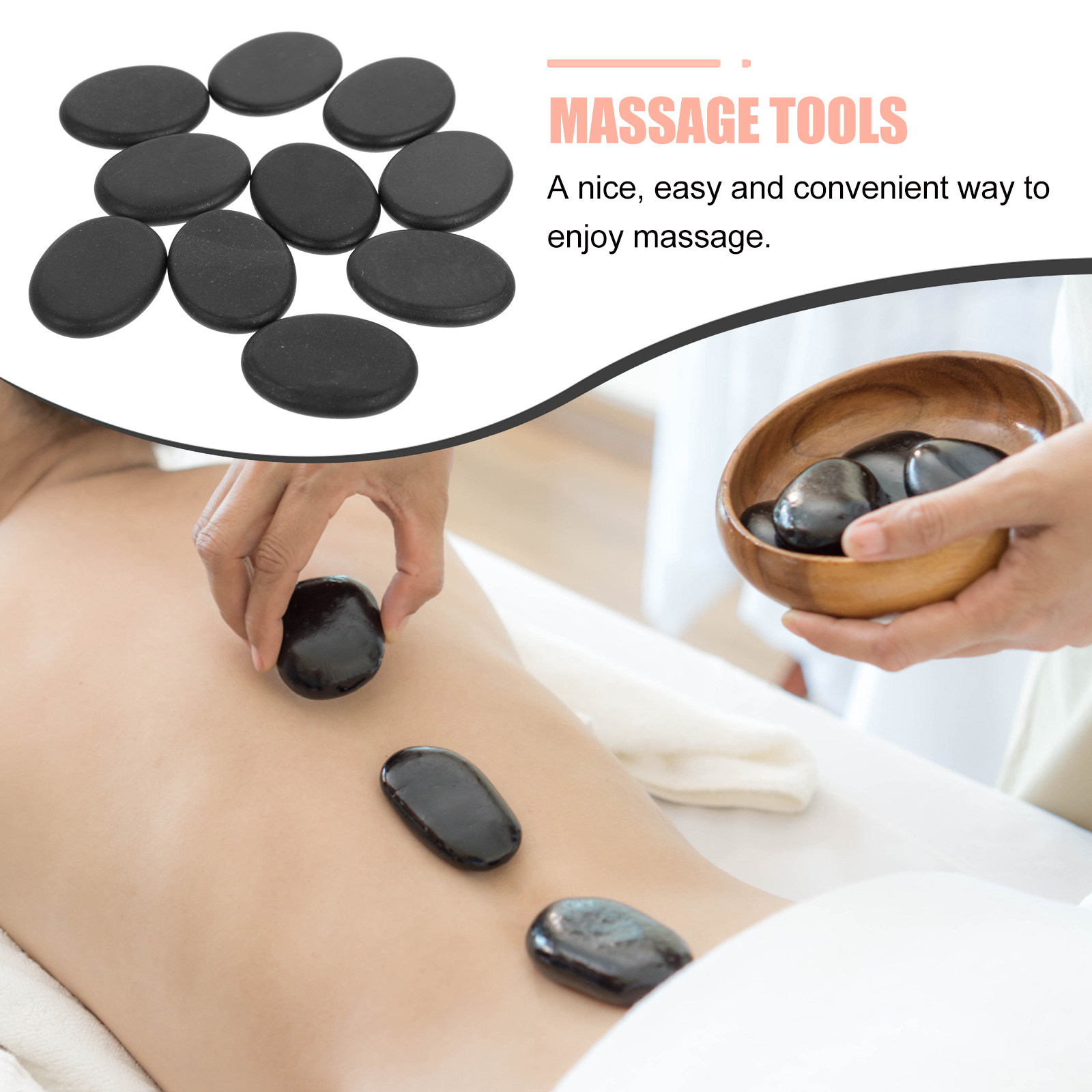 10Pcs Volcanic Hot Stones Natu - Foot Spa 评论和价格