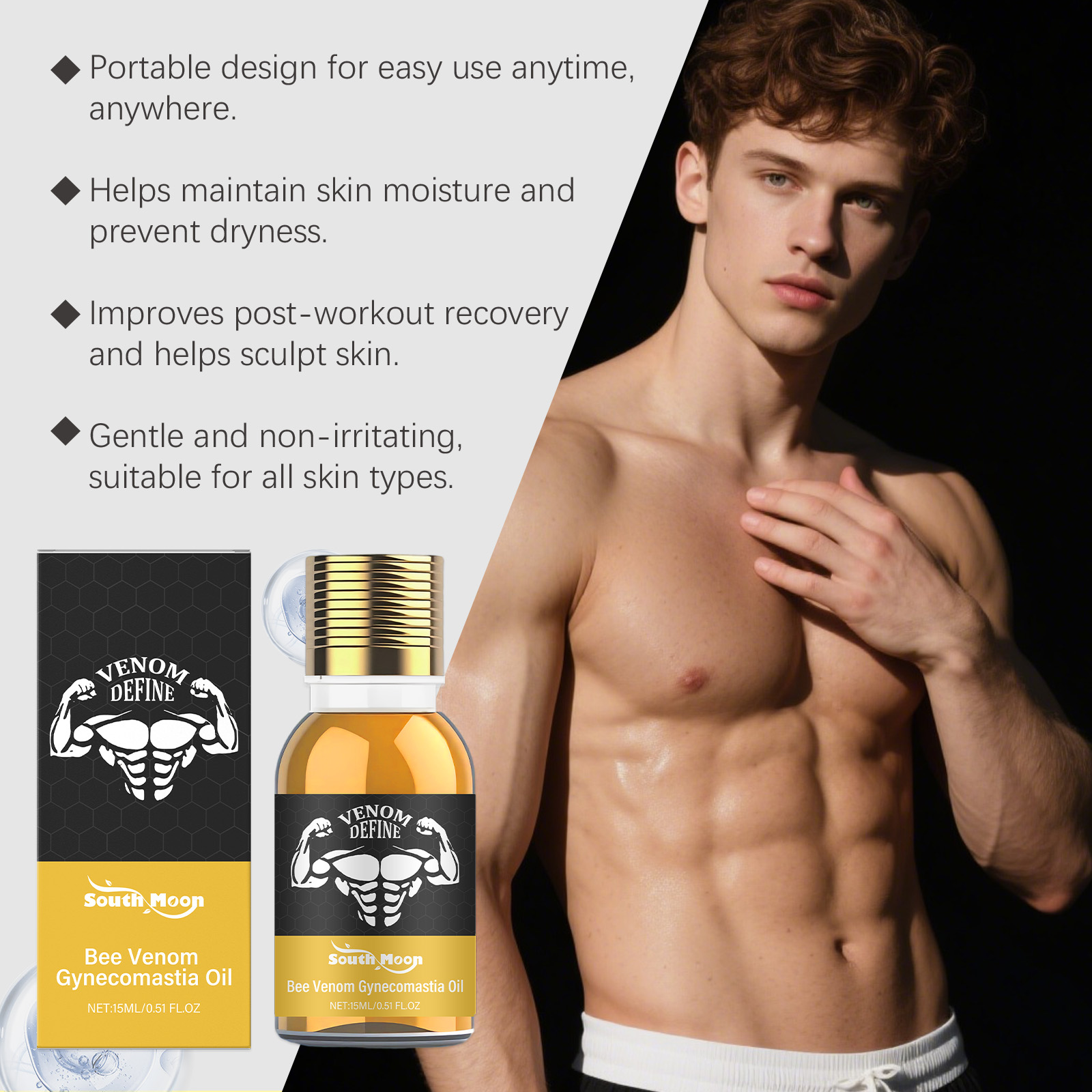 Bee Venom Gynecomastia Oil For - Body Oil 评论和价格