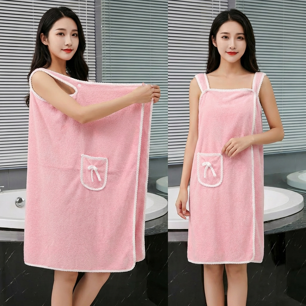 Coral Fleece Bath Skirt Soft T - Spa Towel 评论和价格