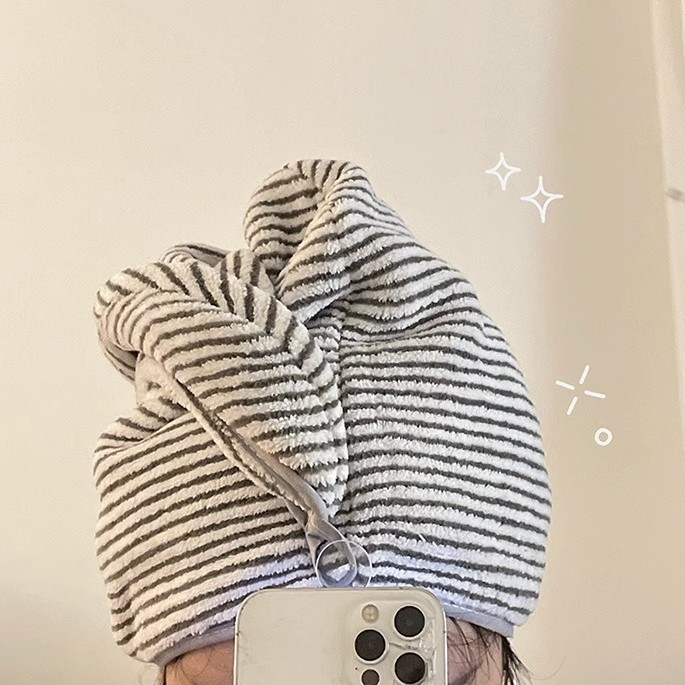 Microfiber Striped Hair Drying - Spa Towel 评论和价格